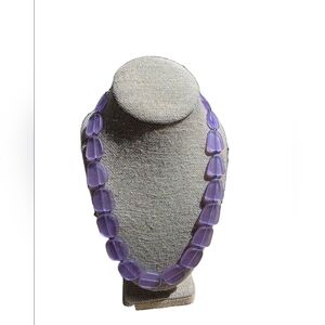 Handmade Purple Seaglass Necklace 22.5" Long